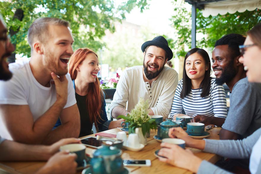 Beteiligung an Gesprächen durch die Gruppengröße beeinflusst